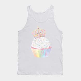 sugary cupcake with candy candy crown Tank Top